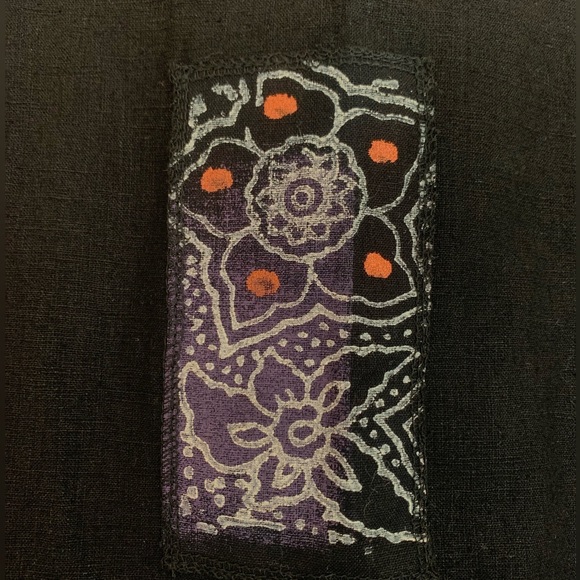 Bohemian style button-front linen dress vest - Picture 3 of 7